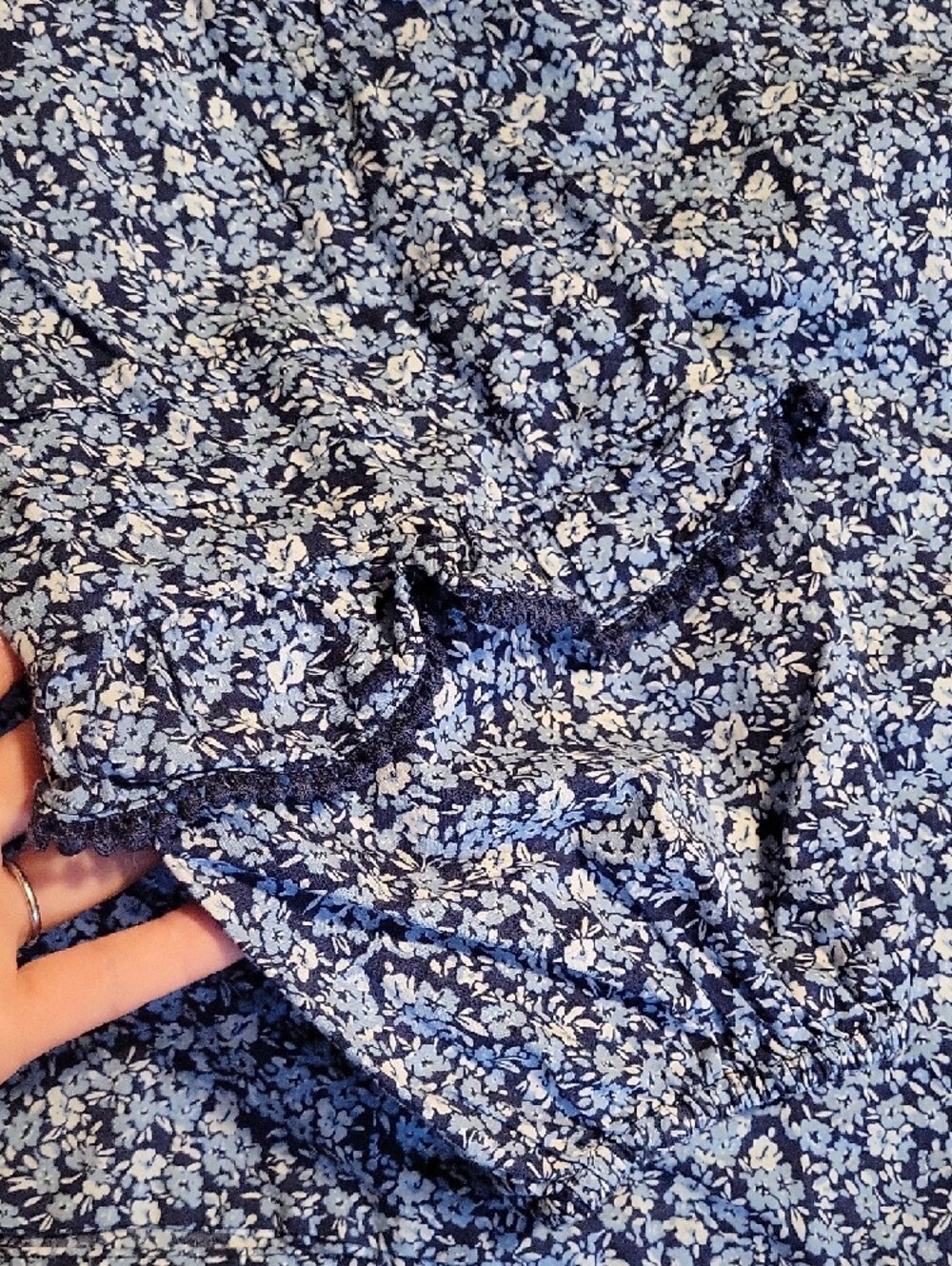 J. Crew Navy Blue Floral Long-Sleeve Button Shirt - Picture 3 of 6